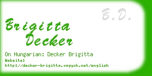 brigitta decker business card